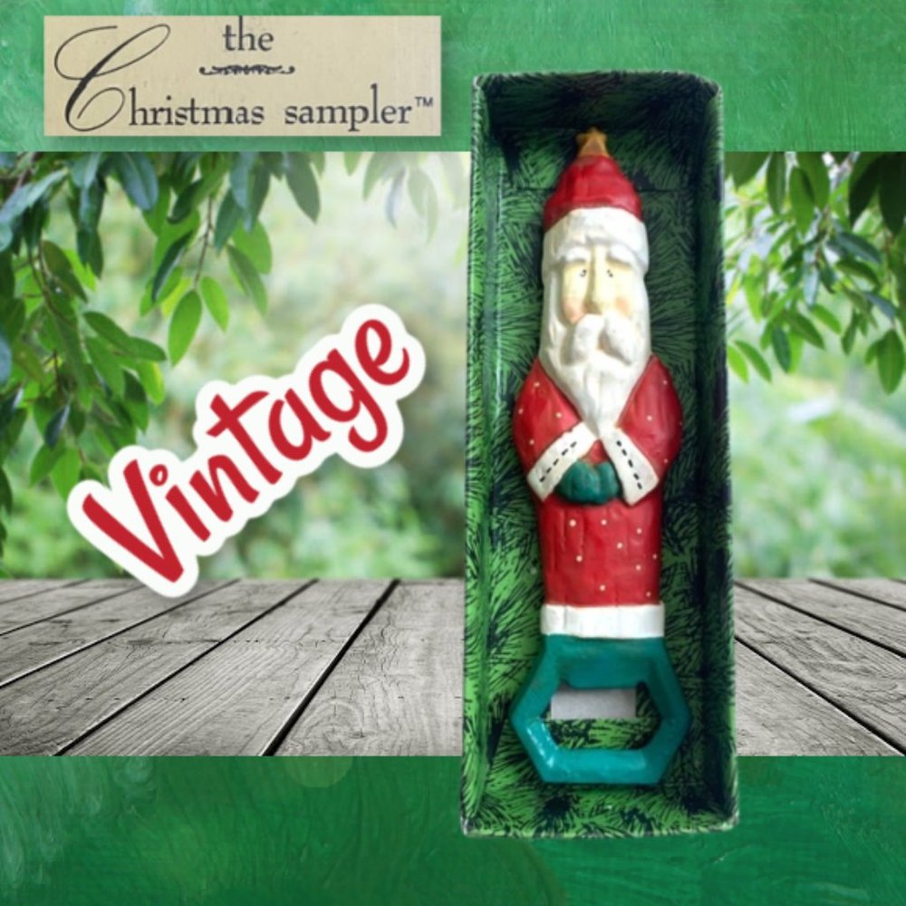 ⤵️Vintage bottle opener The Christmas Sampler🌲🎅